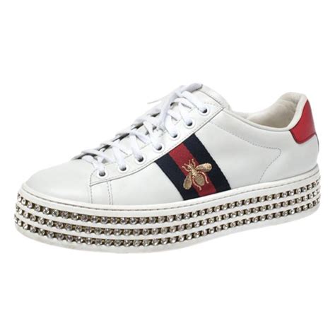 gucci crystal platform sneakers|Gucci platform sneakers sale.